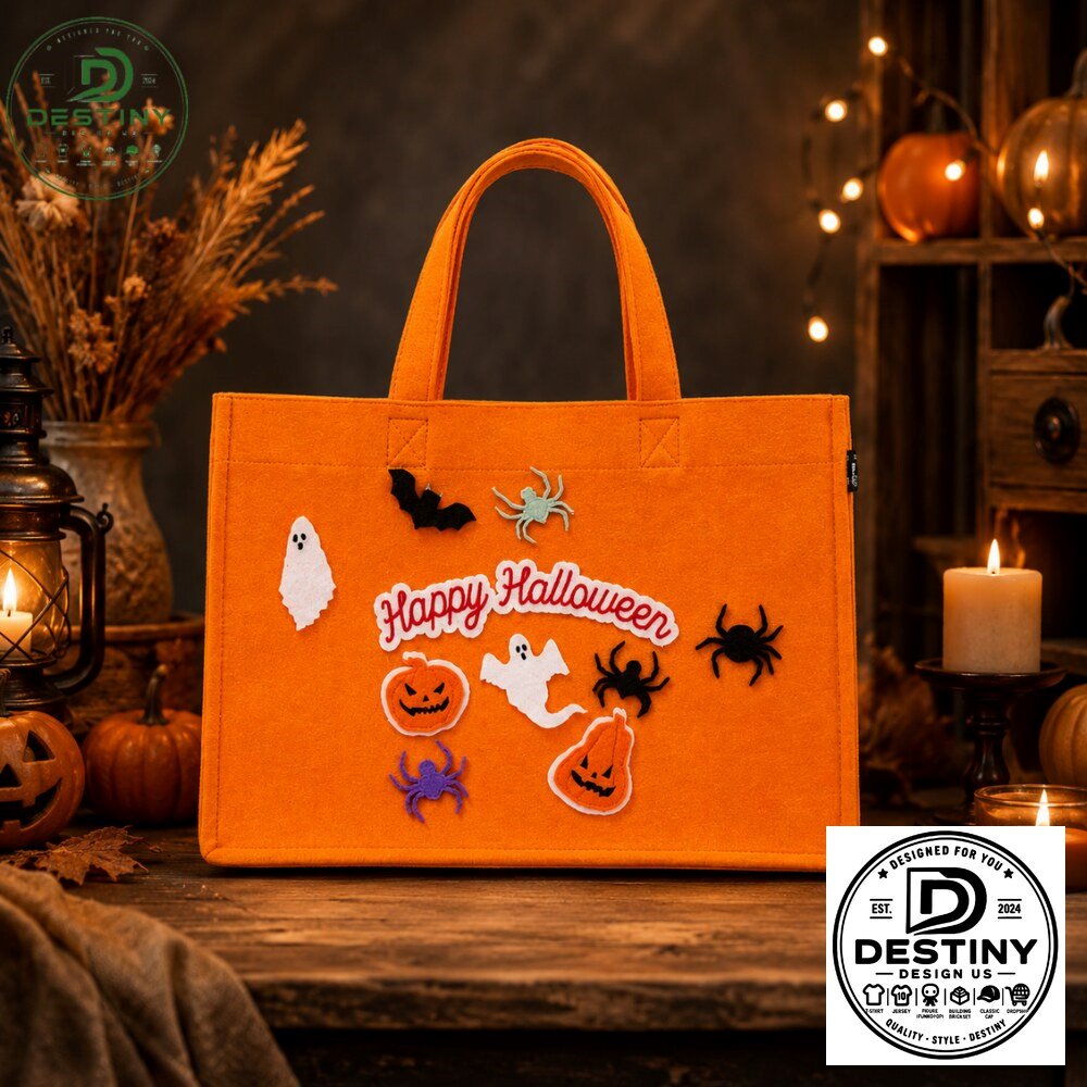 Happy Halloween Felt Trick-or-Treat Tote Bag 2026 4 Happy Halloween Felt Trick-or-Treat Tote Bag 2026