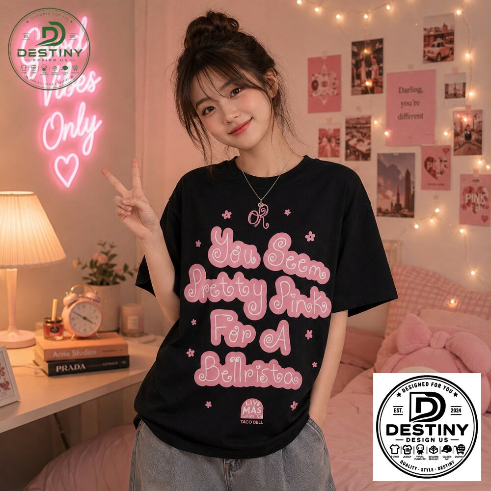 Olivia Rodrigo x Taco Bell You Seem Pretty Pink For A Bellrista T Shirt Olivia Rodrigo x Taco Bell Pink Bellrista Graphic Tee – image 3 of 3