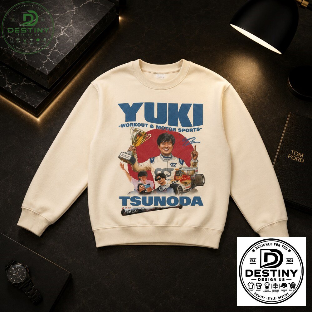 Yuki Tsunoda Vintage F1 Graphic Print Off White Sweatshirt 2026 5 Yuki Tsunoda Vintage F1 Graphic Print Off White Sweatshirt 2026