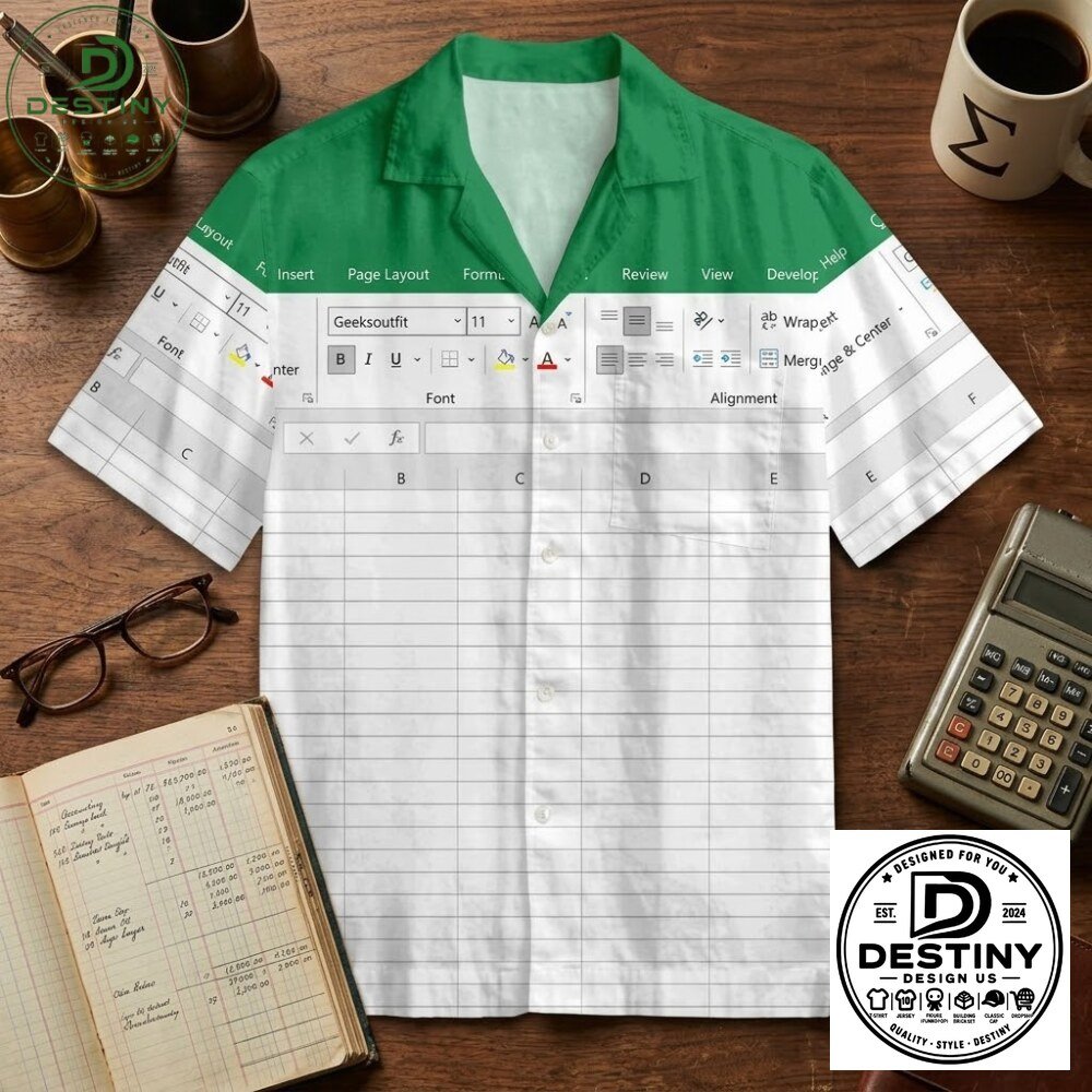 Office Humor Excel Spreadsheet Hawaiian Shirt