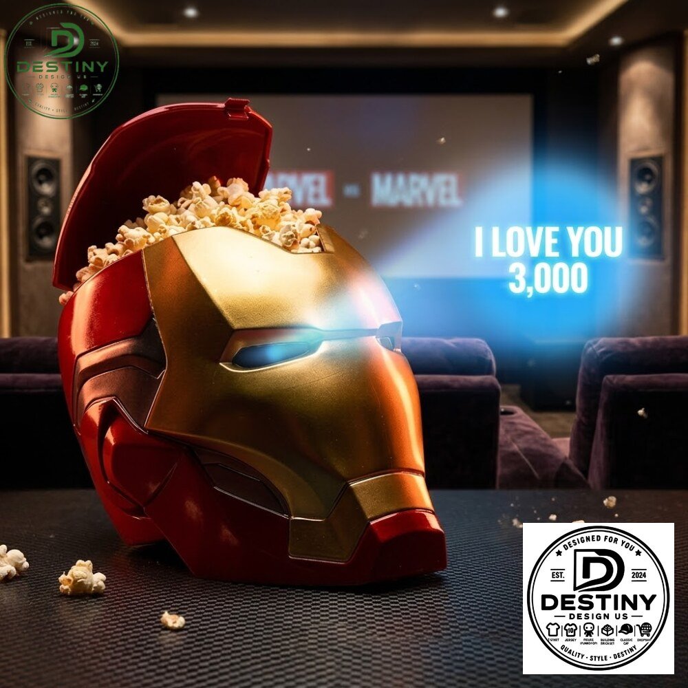 Avengers Iron Man I Love You 3000 JARVIS Pop Corn Bucket