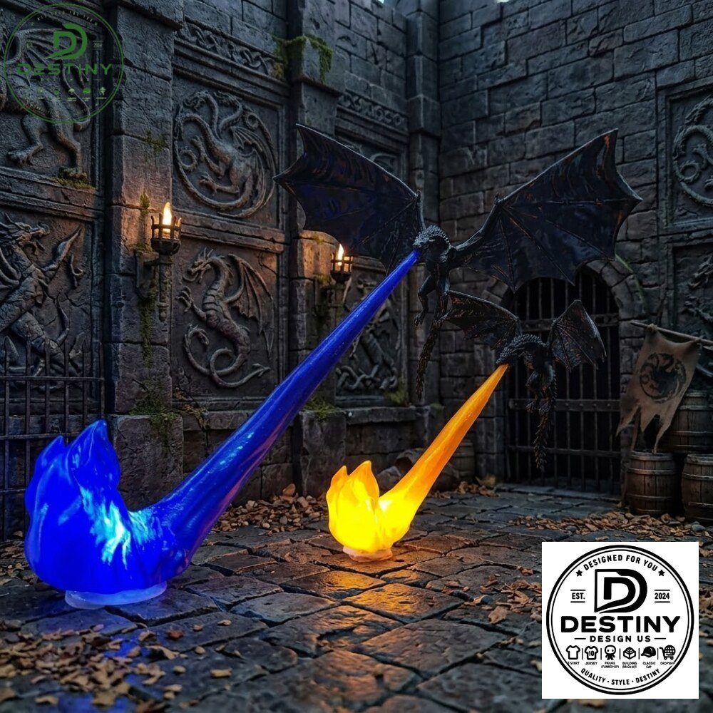 3D Printed Fire Breathing Dragon Shelf Decor Halloween 2026