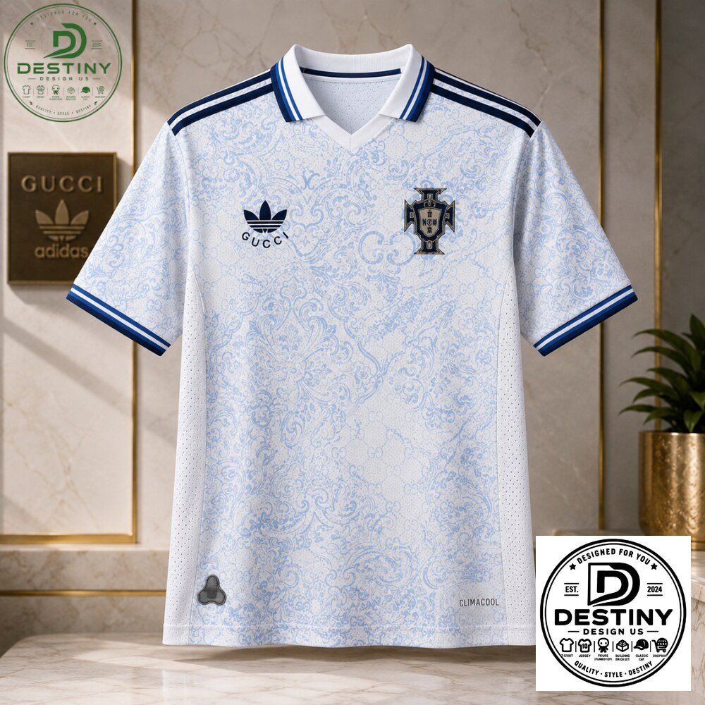 Portugal x Gucci x Adidas Azulejo Nocturne Project Jersey Shirt