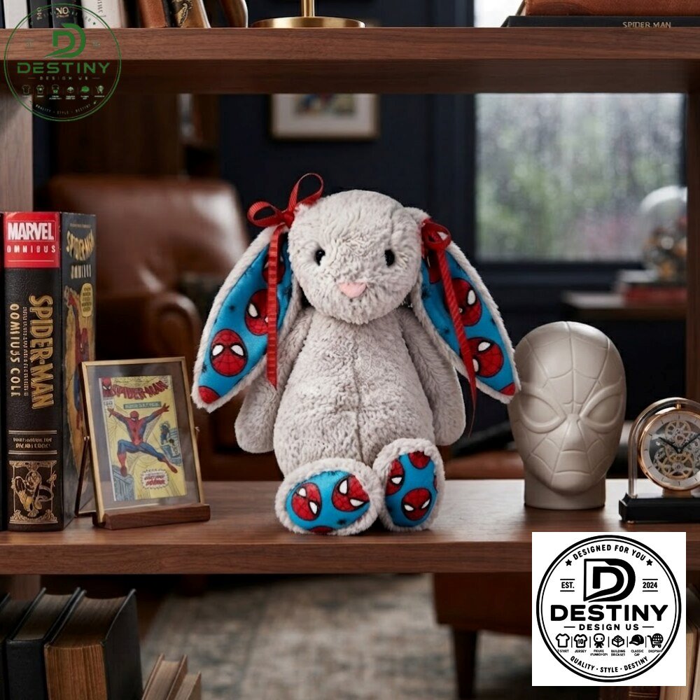 Spider-Man Jellycat Style Bunny Plush Stuffed Animal Toy 2026