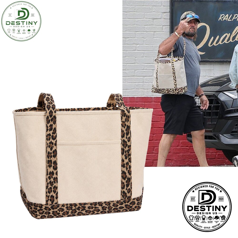 LL Bean Boat and Tote Leopard Print Canvas Bag 2026