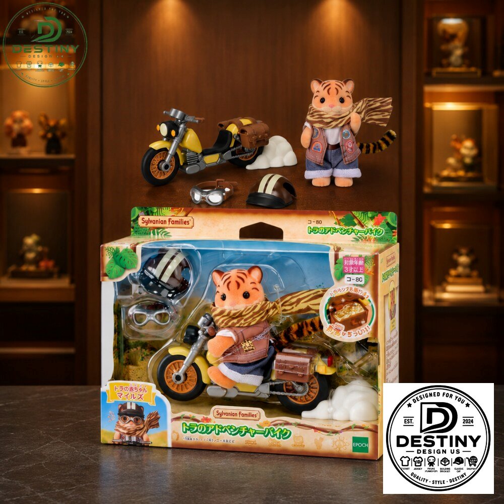 Sylvanian Families Tiger Adventure Bike Miles Tiger Figurine Set 2026