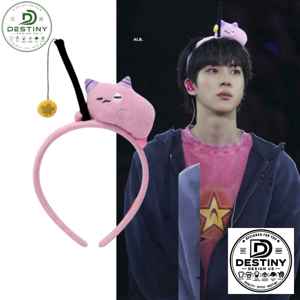"Top 2026 Collectibles: BTS, South Park, F1, Pokemon, Giants Gear" 1 BTS Jin Pink Cat Fishing Rod Plush Headband 2026