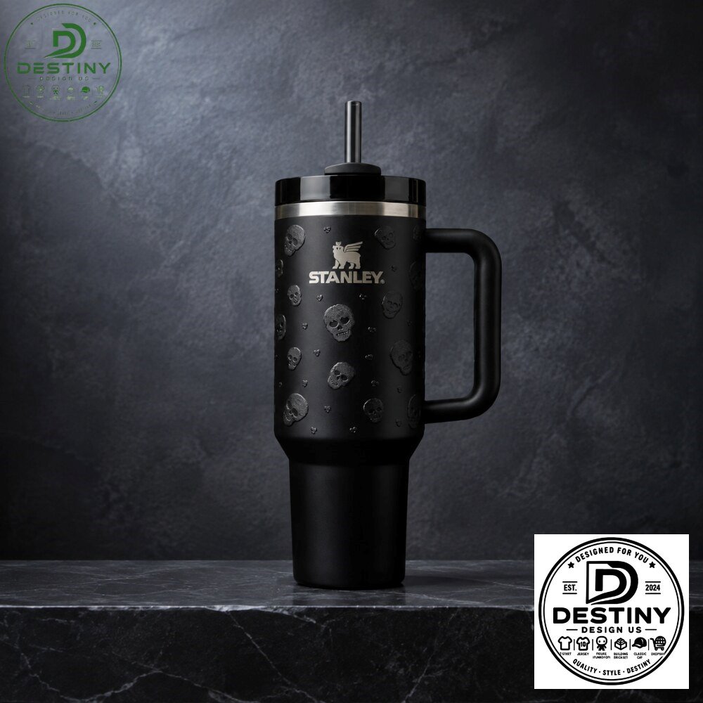 Stanley Quencher Matte Skull Insulated Tumbler with Handle Helloween 2026