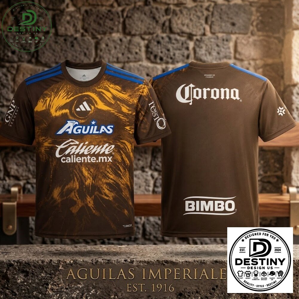 Club America Aguilas Imperial Brown Corona Soccer Jersey 2026