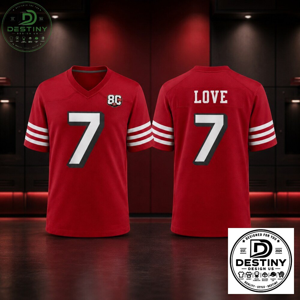 San Francisco Love 7 Red Football Jersey 2026