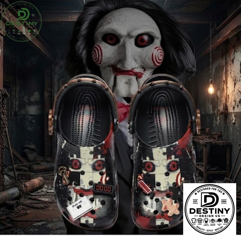 Horror Pack Jigsaw and Michael Myers Saw Billy Puppet Horror Clog Crocs Helloween 2026