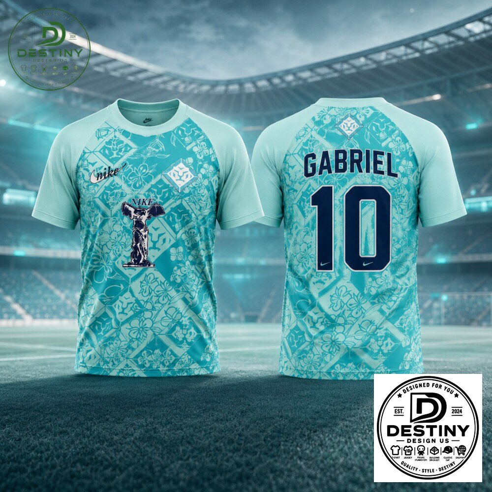 Nike Gabriel 10 Mint Green Floral Pattern Soccer Jersey 2026