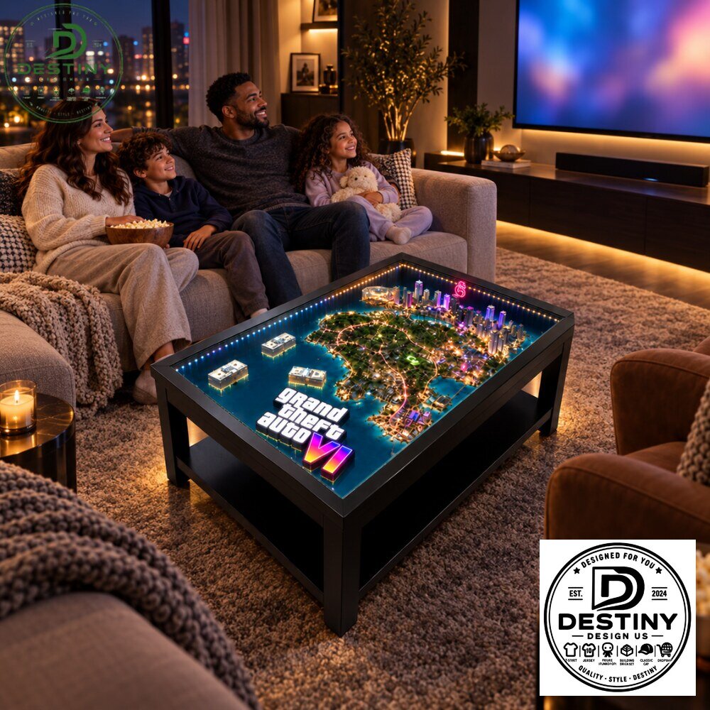 Grand Theft Auto VI Map Diorama Coffee Table 2026 GTA VI Map Diorama Coffee Table 2026 - Gaming Enthusiast Furniture – image 3 of 4
