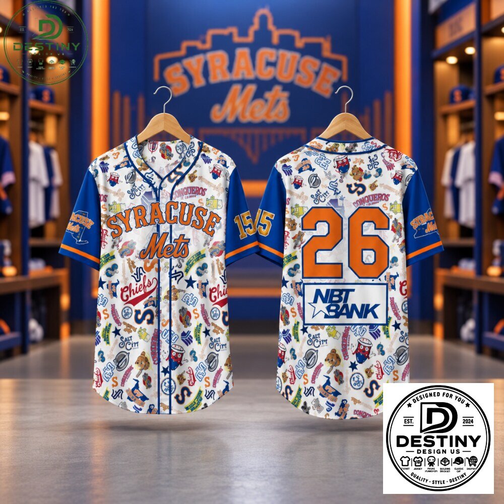 Syracuse Mets NBT Bank All-Over Print Baseball Jersey 2026