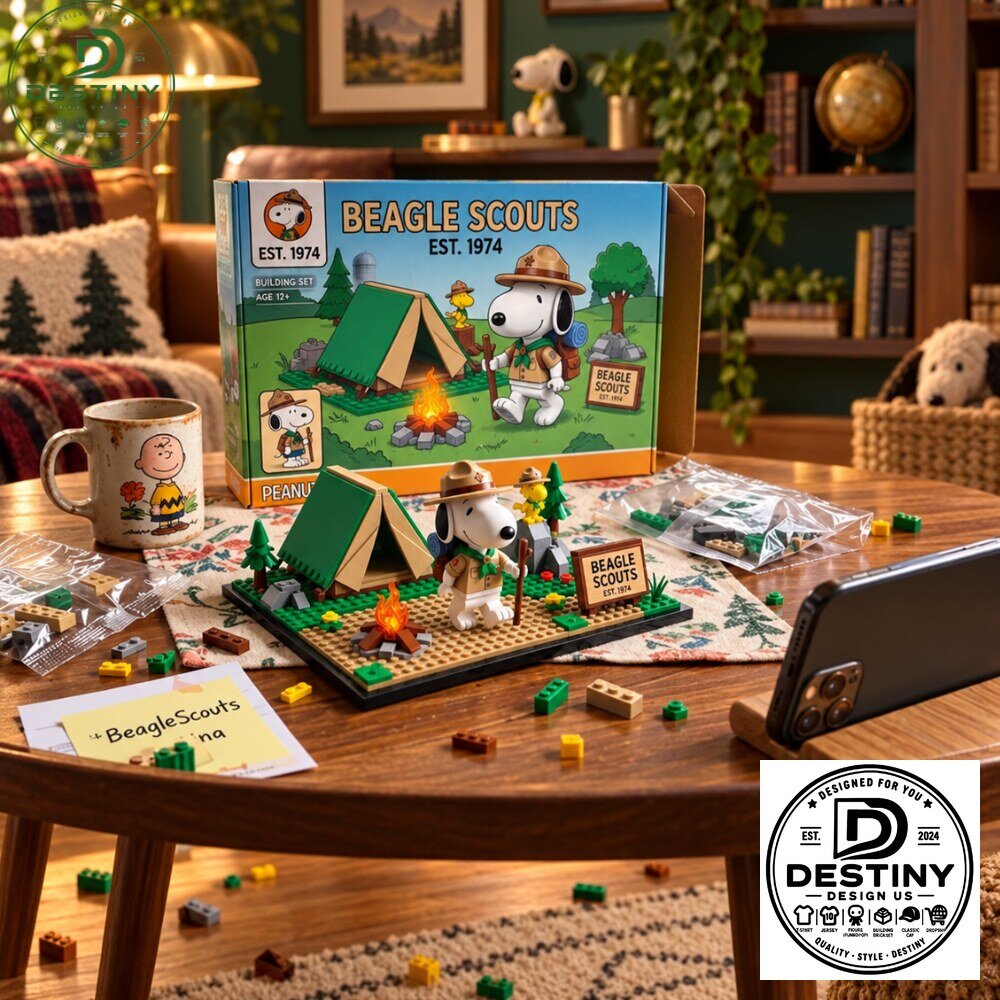 Peanuts Snoopy Beagle Scouts Camping Building Brick Set 2026