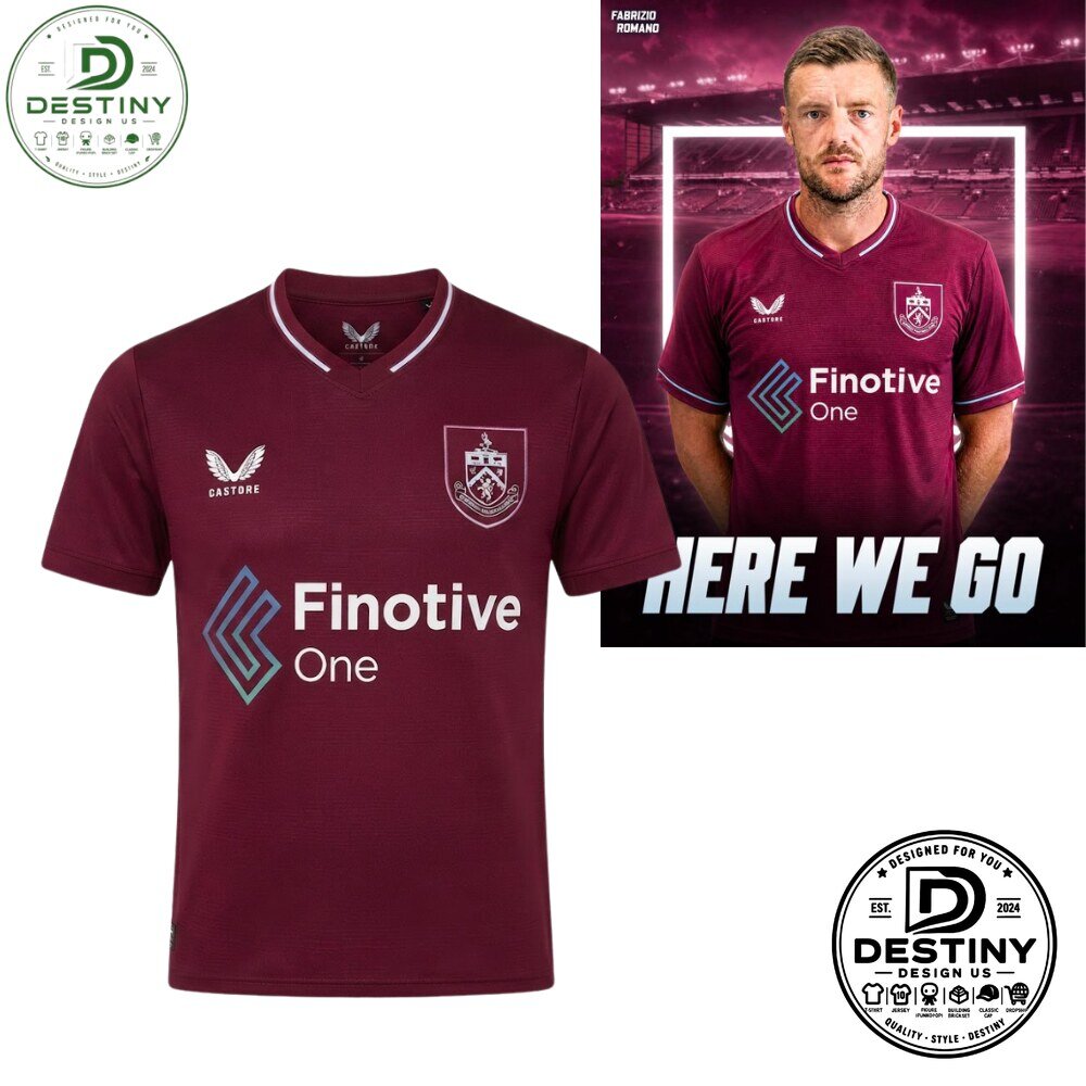 Castore Burnley Jamie Vardy Here We Go Burgundy Concept Soccer Jersey 2026