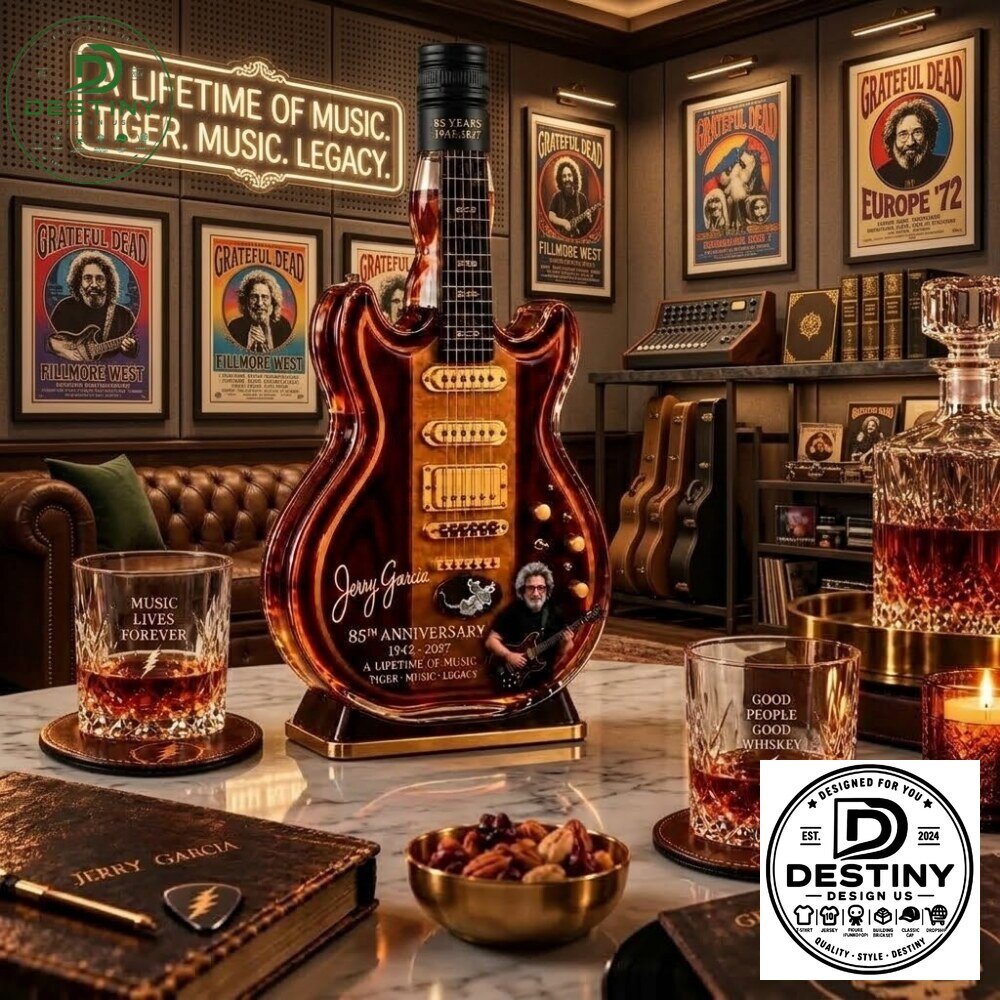 Jerry Garcia 85th Anniversary Guitar Whiskey Bottle Decanter 2026