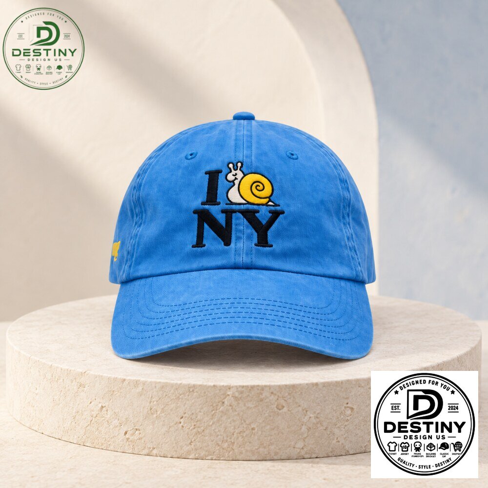 I Love Snail NY Blue Baseball Hat 2026