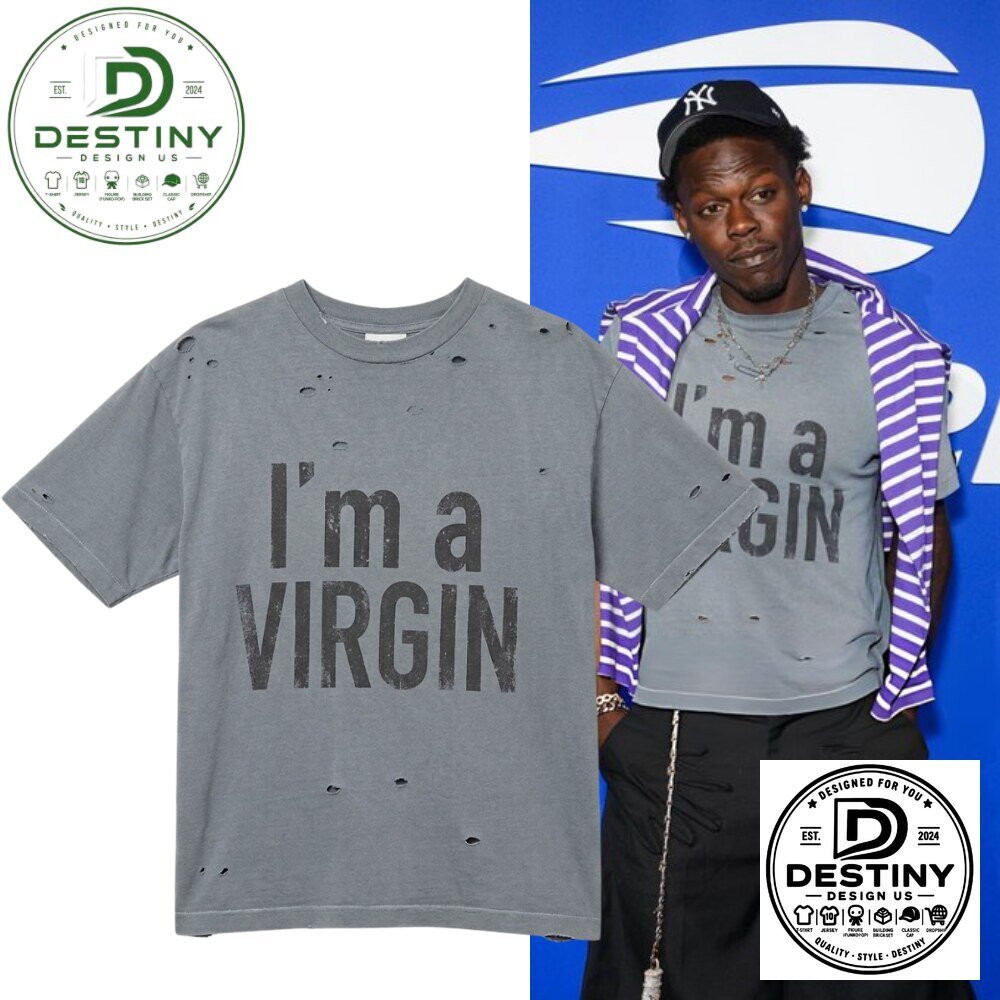 Im a Virgin Distressed Graphic Short Sleeve T-Shirt 2026
