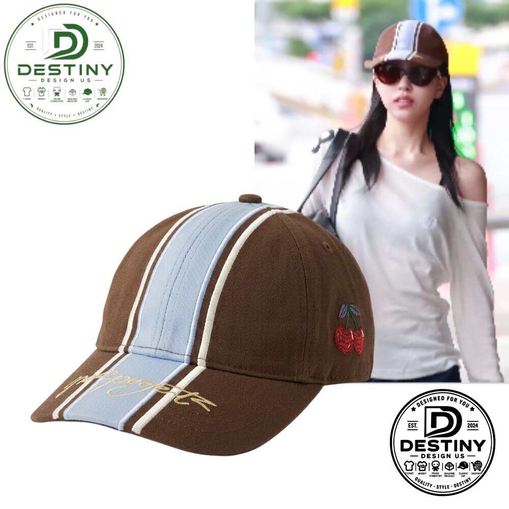 MINA Striped Cherry Baseball Cap 2026