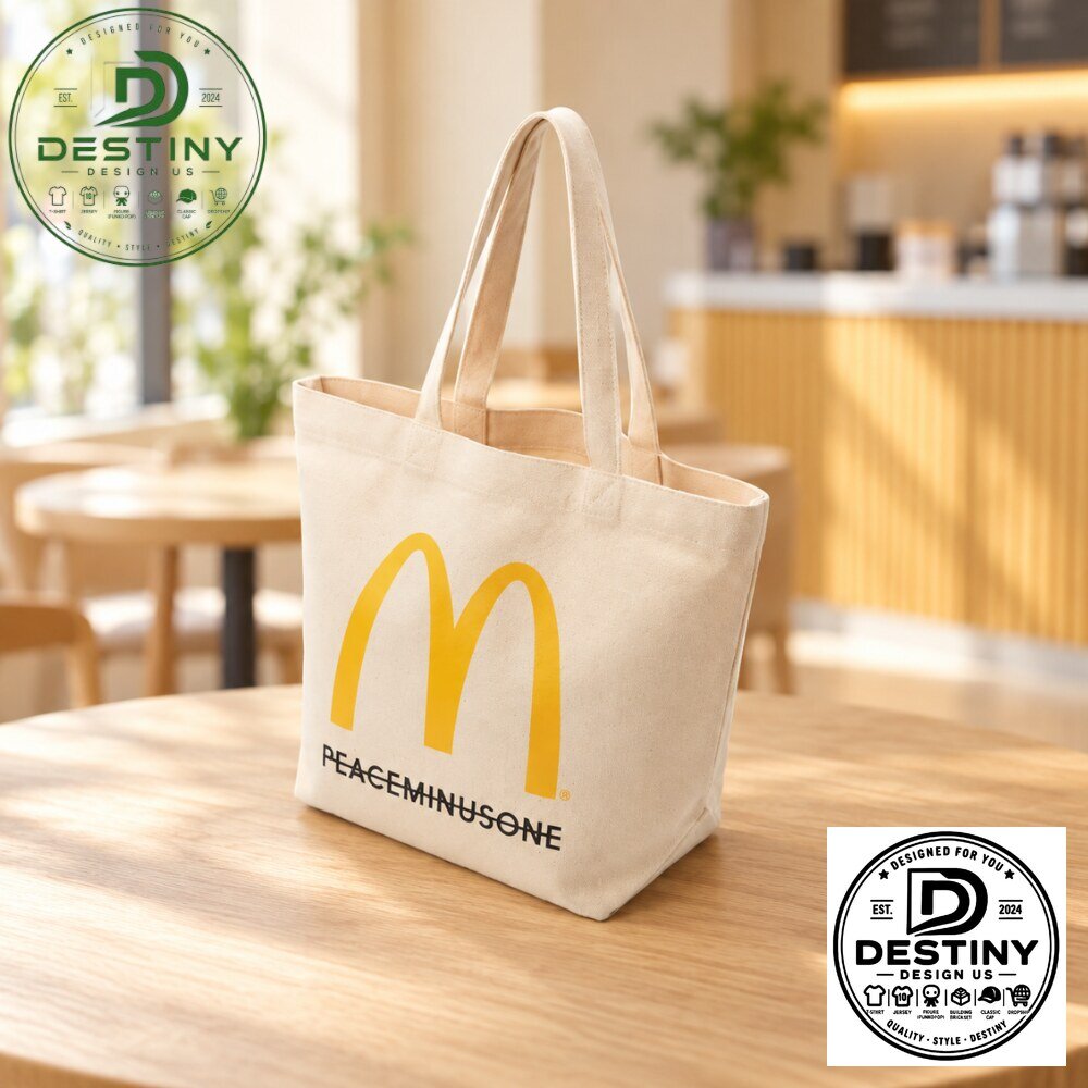 PEACEMINUSONE McDonalds Logo Canvas Tote Bag 2026