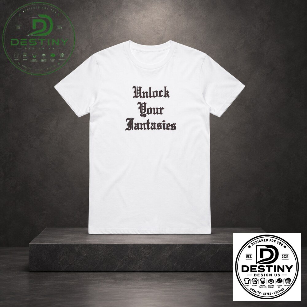 Unlock Your Fantasies Gothic Lettering TShirt 2026 4 Unlock Your Fantasies Gothic Lettering TShirt 2026