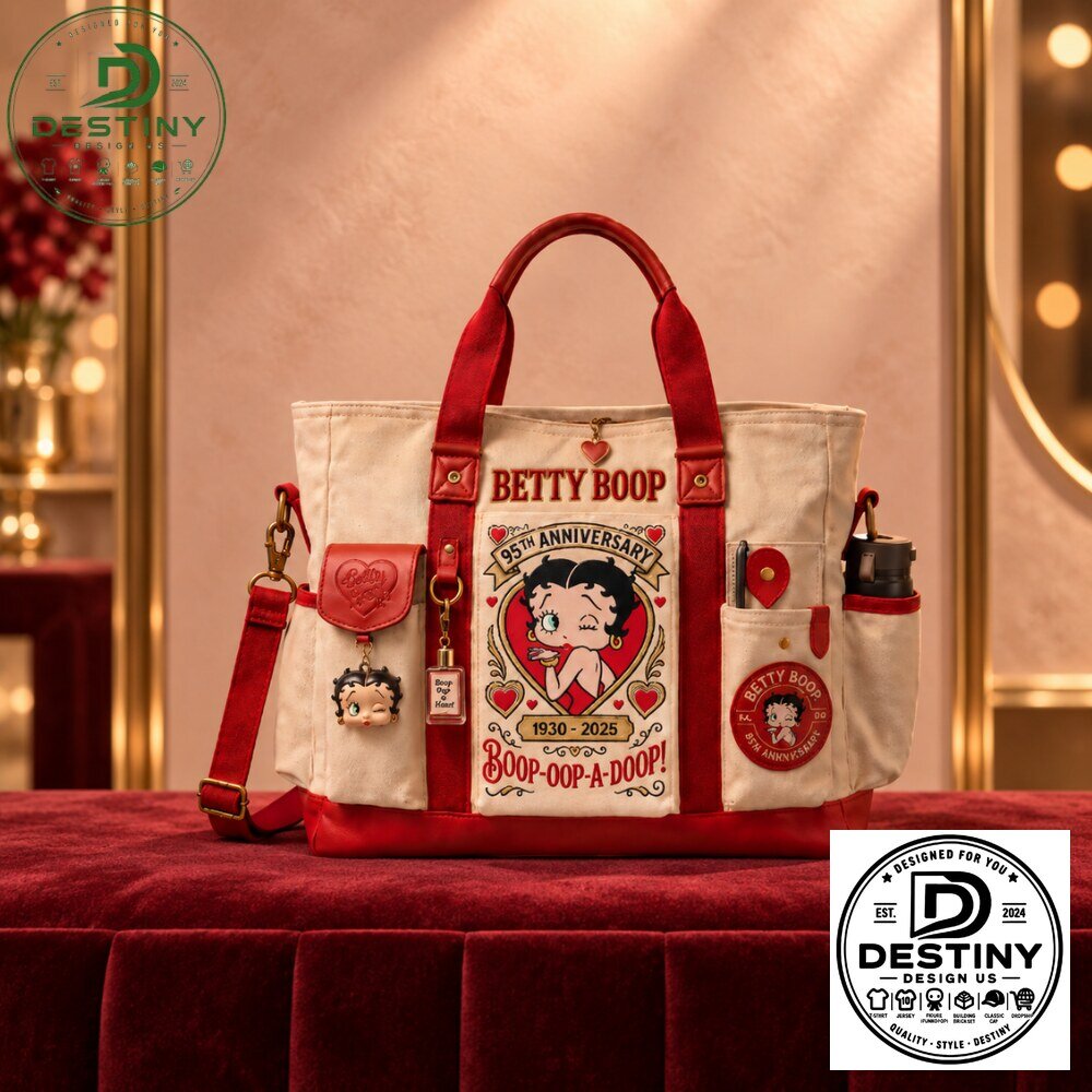 Betty Boop 95th Anniversary Vintage Canvas Tote Bag 2026