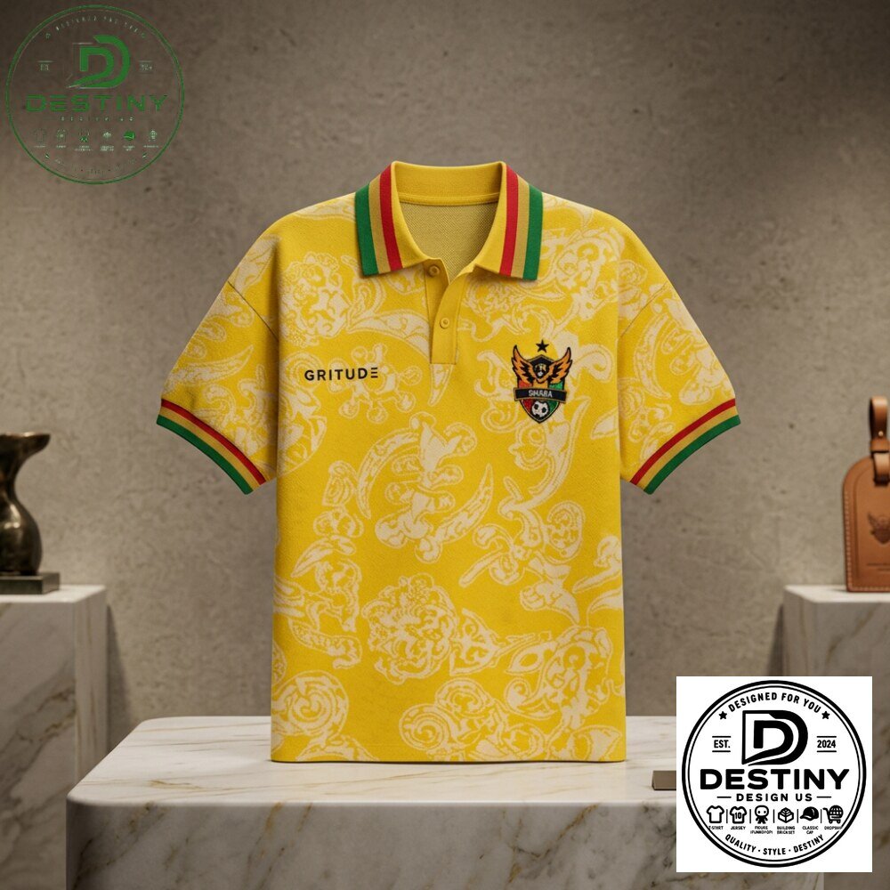 Ghana National Football Team Yellow Polo Shirt 2026 4 Ghana National Football Team Yellow Polo Shirt 2026