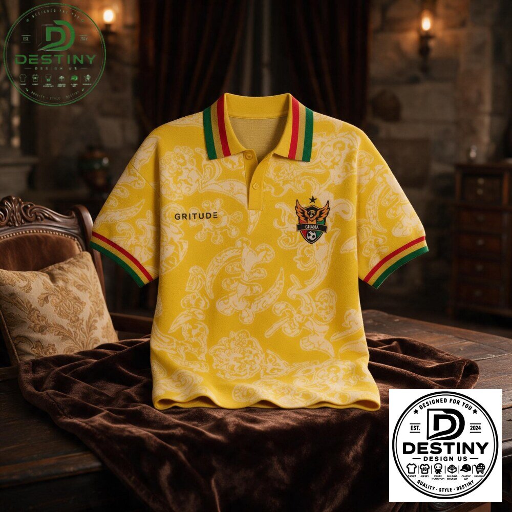 Ghana National Football Team Yellow Polo Shirt 2026 5 Ghana National Football Team Yellow Polo Shirt 2026