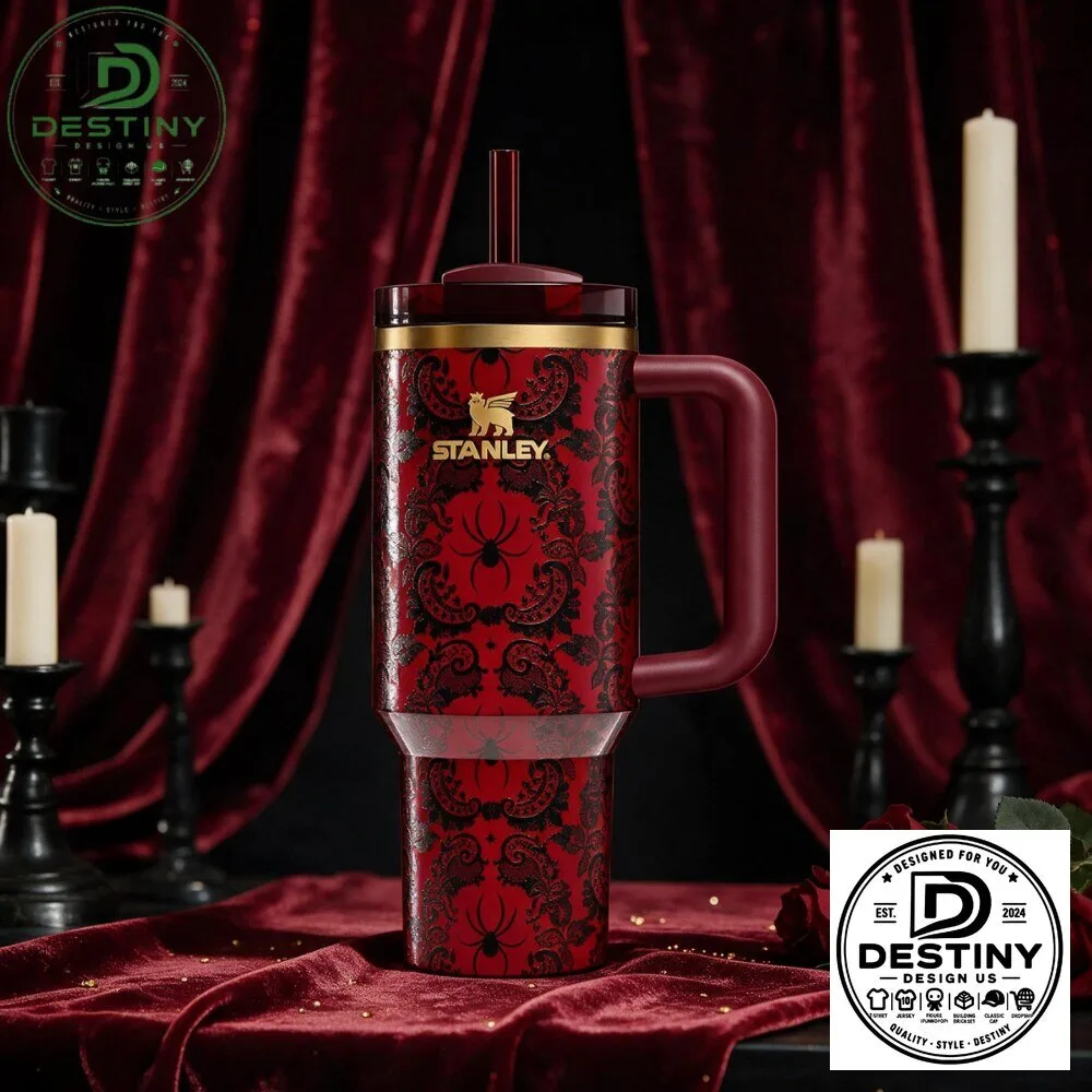 Stanley Bordeaux Lace Halloween Quencher H20 FlowState Tumbler 2026