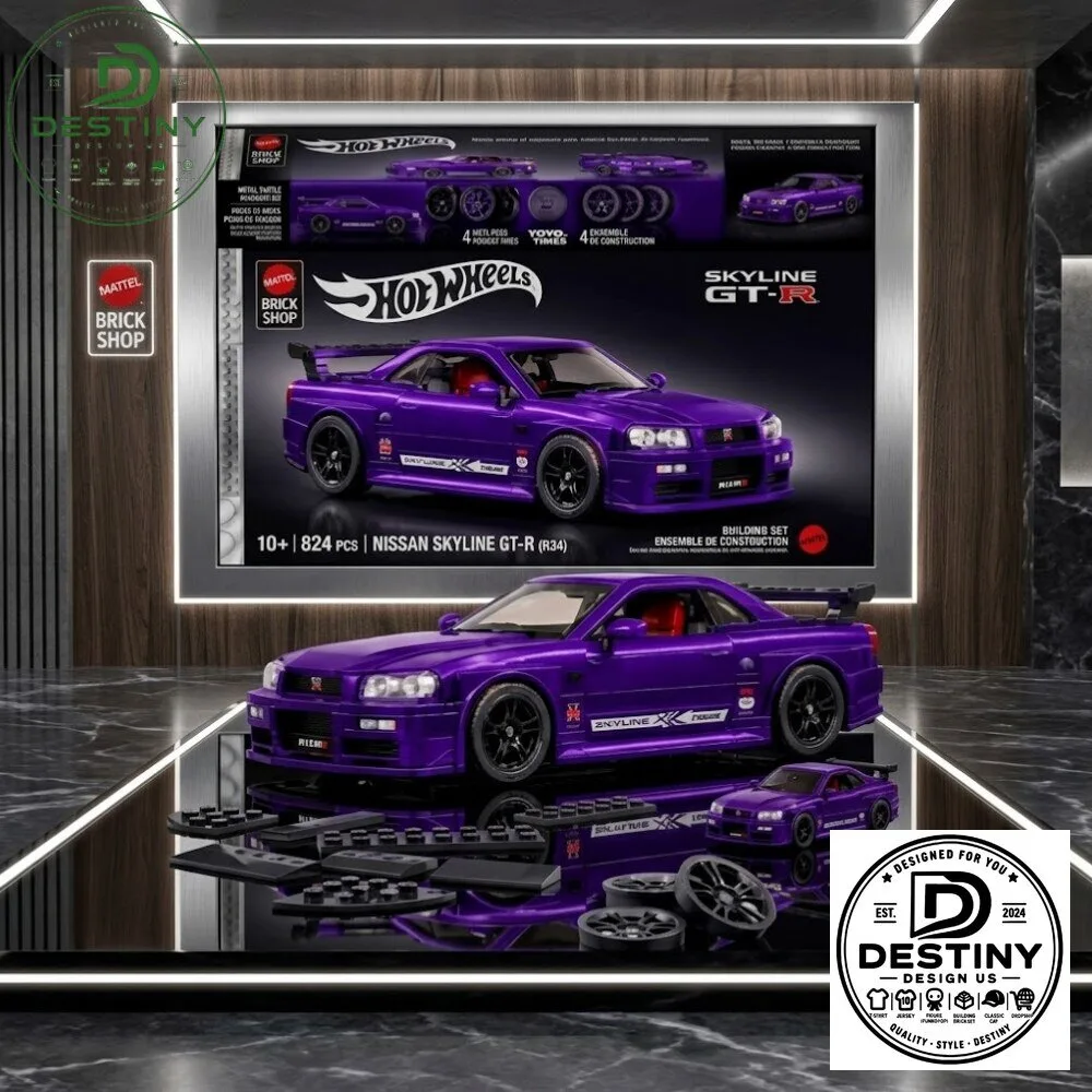 Hot Wheels Brick Set Nissan Skyline GT R R34 JDM Building Set 2026