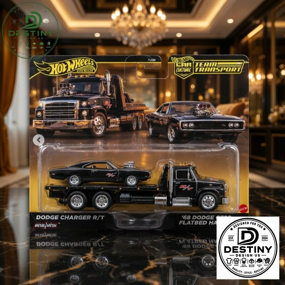 Hot Wheels Car Culture Team Transport Dodge Charger RT & 68 Dodge C700 Flatbed Hauler 2026