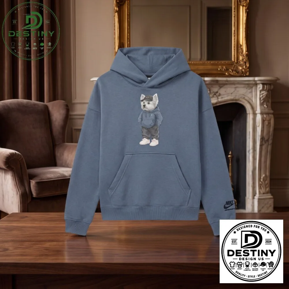 Nike Graphic Hoodie Featuring West Highland White Terrier Dog 2026